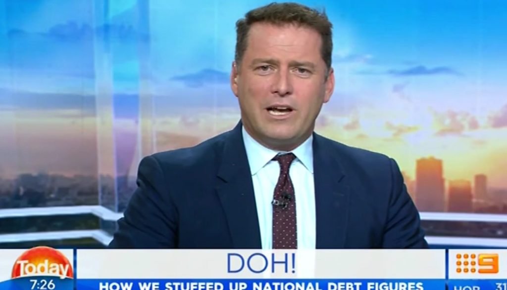 Reports Karl Stefanovic was caught partying hours after saying he was ill on air