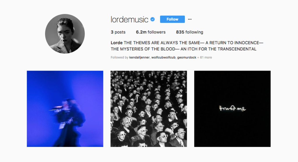 Lorde deletes everything from her Instagram and turns off comments