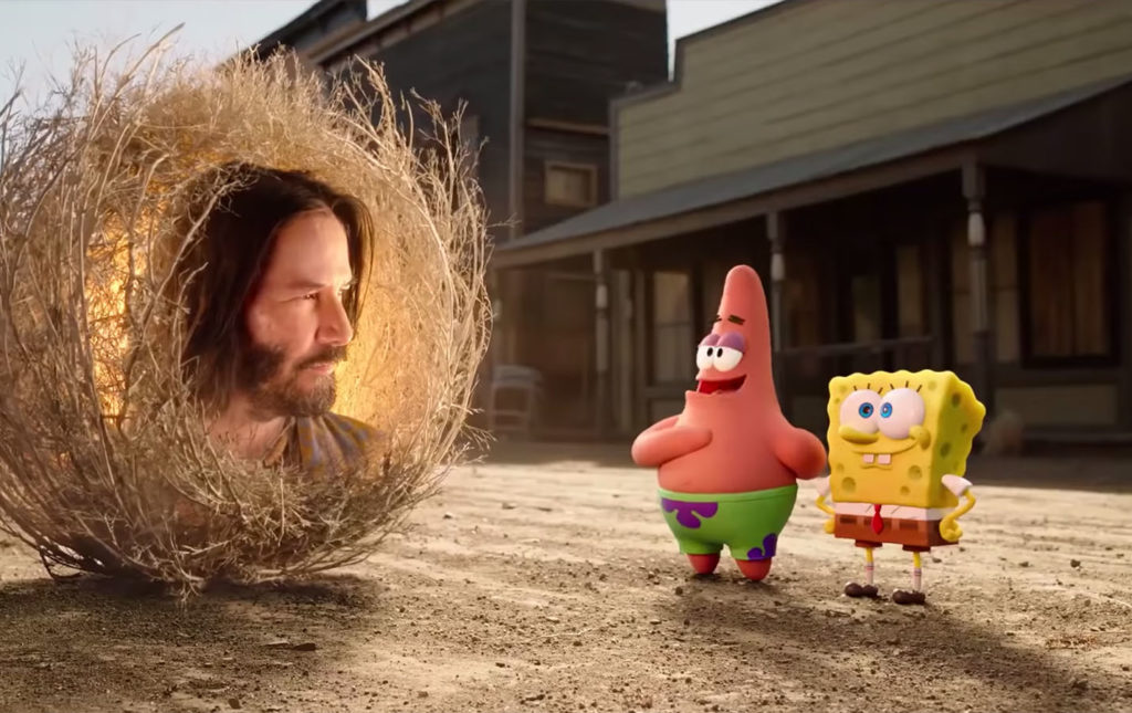 Keanu Reeves Makes An Appearance In The New SpongeBob Movie As A Tumbleweed